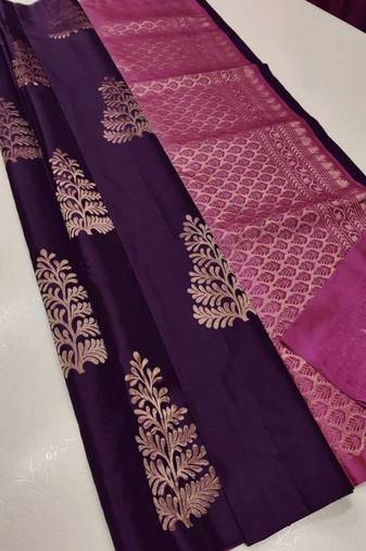 Wine pink silk blend jacuard work festival saree with unstitched blouse piece