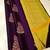 Wine yellow silk blend jacuard work festival saree with unstitched blouse piece