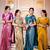 Wine silk blend jacuard work festival saree with unstitched blouse piece
