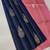 Blue pink silk blend jacuard work festival saree with unstitched blouse piece