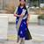 Royal blue silk blend jacuard work festival saree with unstitched blouse piece