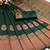Green silk blend jacuard work festival saree with unstitched blouse piece