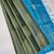 Green turquoise silk blend jacuard work festival saree with unstitched blouse piece