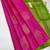 Pink parrot silk blend jacuard work festival saree with unstitched blouse piece