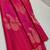 Rani pink silk blend jacuard work festival saree with unstitched blouse piece