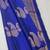 Royal blue silk blend jacuard work festival saree with unstitched blouse piece