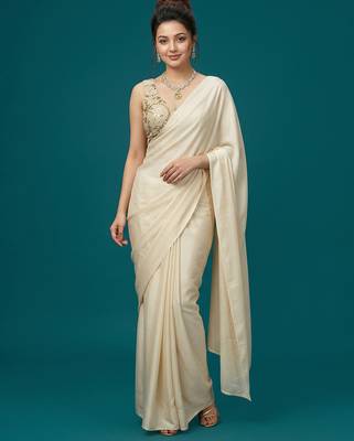 Self embroidered designer saree blouse 5