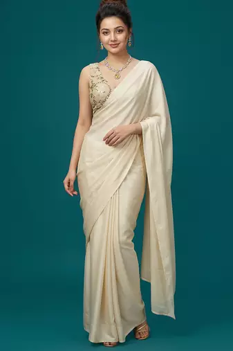Self embroidered designer saree blouse