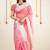 Pink silk blend jacuard work festival saree with unstitched blouse piece