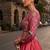 Pink full sleeves self embroidered saree blouse