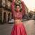 Pink full sleeves self embroidered saree blouse