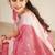 Pink silk blend jacuard work festival saree with unstitched blouse piece