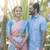 Peach rama silk blend jacuard work festival saree with unstitched blouse piece