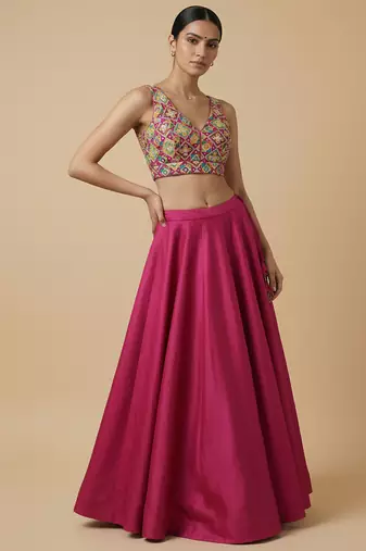 Self embroidered designer saree blouse