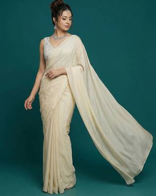Self embroidered designer saree blouse 5
