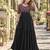 Black cotton readymade anarkali suit with embroidery & mirror work