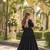 Black cotton readymade anarkali suit with embroidery & mirror work