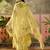yellow zari embroidered silk blend stitched anarkali trouser salwar suit set