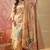beige floral printed   cotton stitched straight trouser salwar suit set