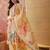 beige floral printed   cotton stitched straight trouser salwar suit set