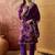 purple geometric printed silk blend stitched straight trouser salwar suit set