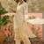off white chikankari embroidered   cotton stitched straight palazzo salwar suit set