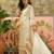 off white chikankari embroidered   cotton stitched straight palazzo salwar suit set
