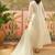 off-white thread embroidered silk blend stitched anarkali trouser salwar suit set