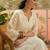 off-white thread embroidered silk blend stitched anarkali trouser salwar suit set