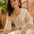 off-white floral embroidered   cotton stitched straight trouser salwar suit set