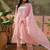 pink ethnic motifs embroidered silk blend stitched straight trouser salwar suit set