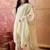 light green ethnic motifs embroidered silk blend stitched straight trouser salwar suit set