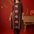 brown ethnic motifs printed   cotton stitched straight trouser salwar suit set
