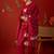 red ethnic motifs printed   cotton stitched straight trouser salwar suit set