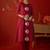 red ethnic motifs printed   cotton stitched straight trouser salwar suit set