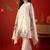 off-white ethnic motifs embroidered   cotton stitched straight trouser salwar suit set