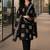 black ethnic motifs printed   cotton stitched straight trouser salwar suit set