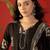 black ethnic motifs printed   cotton stitched straight trouser salwar suit set