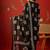 black ethnic motifs printed   cotton stitched straight trouser salwar suit set