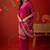 magenta ethnic motifs embroidered crepe stitched straight trouser salwar suit set