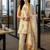 off-white floral printed   cotton stitched sleeveless straight trouser salwar suit set