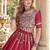 Maroon Rayon Readymade Navratri Lehenga Choli with Mirror & Embroidery Work