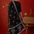 black floral thread work   cotton stitched straight palazzo salwar suit set