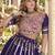 Violet Rayon Readymade Navratri Lehenga Choli with Mirror & Embroidery Work