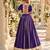 Violet Rayon Readymade Navratri Lehenga Choli with Mirror & Embroidery Work