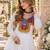 White rayon readymade navratri anarkali suit with kutchi thread work
