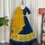 Navy Silk Blend Readymade Navratri Lehenga Choli with Embroidery & Mirror Work