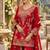 Red georgette readymade suit with embroidery & sequence work