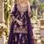 Violet georgette readymade suit with embroidery & sequence work