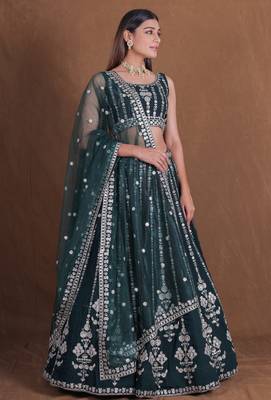 Designer Goergette Embroidered lehenga choli for wedding 1
